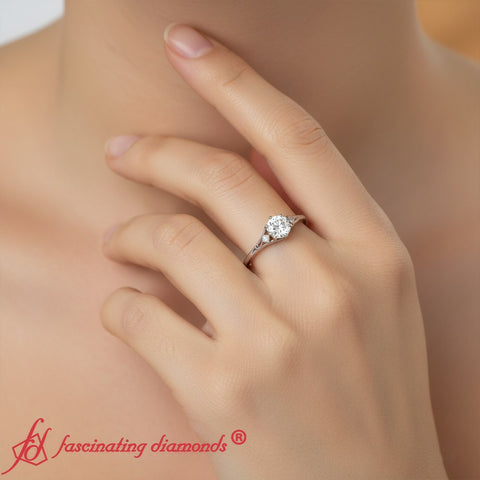 Beautiful Bezel Three Stone Engagement Ring