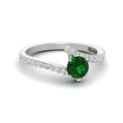 Beautiful Crossover Gemstone Ring