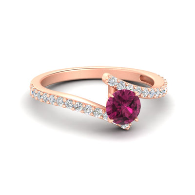 Beautiful Crossover Gemstone Ring