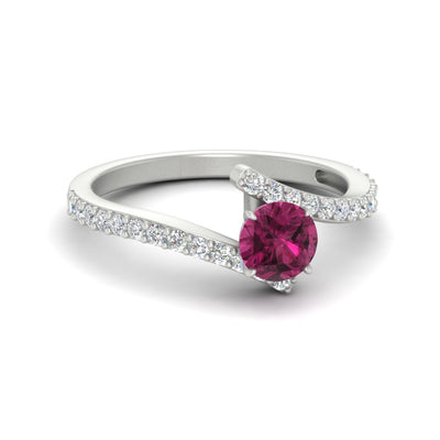 Beautiful Crossover Gemstone Ring