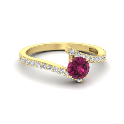 Beautiful Crossover Gemstone Ring