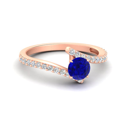 Beautiful Crossover Gemstone Ring