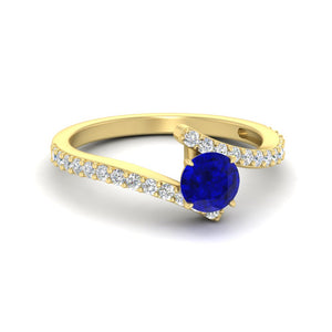 Beautiful Crossover Gemstone Ring