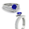 Load image into Gallery viewer, beautiful-crossover-round-sapphire-wedding-set-in-white-gold-FDENS3007ROGSABL-NL-WG-GS.jpg