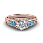 Load image into Gallery viewer, Beautiful Filigree 6 Prong Diamond Ring

