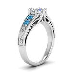 Load image into Gallery viewer, Round Cut Filigree 6 Prong Engagement Ring
