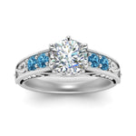 Load image into Gallery viewer, Round Cut Filigree 6 Prong Engagement Ring

