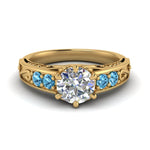 Load image into Gallery viewer, Beautiful Filigree 6 Prong Diamond Ring
