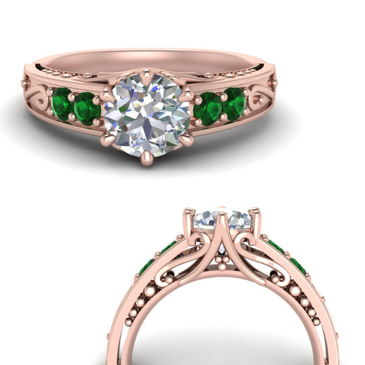 beautiful-filigree-6-prong-diamond-engagement-ring-with-emerald-in-rose-gold-FD9143RORGEMGRANGLE3-NL-RG.jpg?v=1759925722