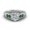 Load image into Gallery viewer, beautiful-filigree-6-prong-diamond-engagement-ring-with-emerald-in-white-gold-FD9143RORGEMGR-NL-WG.jpg?v=1759984480