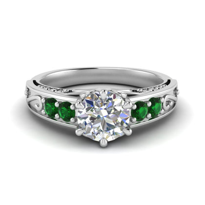 beautiful-filigree-6-prong-diamond-engagement-ring-with-emerald-in-white-gold-FD9143RORGEMGR-NL-WG.jpg?v=1759984480