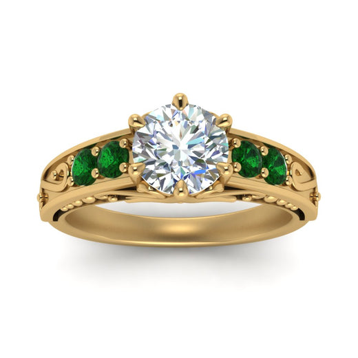 beautiful-filigree-6-prong-diamond-engagement-ring-with-emerald-in-yellow-gold-FD9143RORGEMGRANGLE5-NL-YG.jpg?v=1759984480