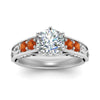 Load image into Gallery viewer, beautiful-filigree-6-prong-diamond-engagement-ring-with-orange-sapphire-in-white-gold-FD9143RORGSAORANGLE5-NL-WG.jpg?v=1759984480