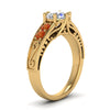Load image into Gallery viewer, beautiful-filigree-6-prong-diamond-engagement-ring-with-orange-sapphire-in-yellow-gold-FD9143RORGSAORANGLE2-NL-YG.jpg?v=1759984480