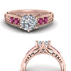 Load image into Gallery viewer, beautiful-filigree-6-prong-diamond-engagement-ring-with-pink-sapphire-in-rose-gold-FD9143RORGSADRPIANGLE3-NL-RG.jpg?v=1759925722