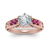 Load image into Gallery viewer, beautiful-filigree-6-prong-diamond-engagement-ring-with-pink-sapphire-in-rose-gold-FD9143RORGSADRPIANGLE5-NL-RG.jpg?v=1759925722