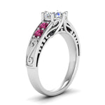 Load image into Gallery viewer, Round Cut Filigree 6 Prong Engagement Ring
