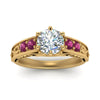 Load image into Gallery viewer, beautiful-filigree-6-prong-diamond-engagement-ring-with-pink-sapphire-in-yellow-gold-FD9143RORGSADRPIANGLE5-NL-YG.jpg?v=1759984480