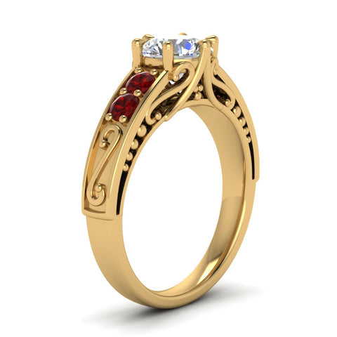 beautiful-filigree-6-prong-diamond-engagement-ring-with-ruby-in-yellow-gold-FD9143RORGRUDRANGLE2-NL-YG.jpg?v=1759984480