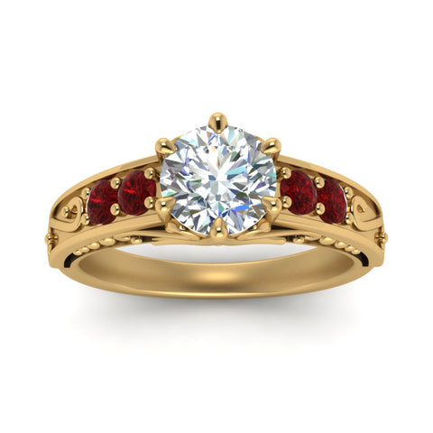 beautiful-filigree-6-prong-diamond-engagement-ring-with-ruby-in-yellow-gold-FD9143RORGRUDRANGLE5-NL-YG.jpg?v=1759984480