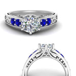 Load image into Gallery viewer, Round Cut Filigree 6 Prong Engagement Ring
