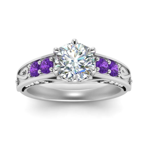 beautiful-filigree-6-prong-diamond-engagement-ring-with-violet-topaz-in-white-gold-FD9143RORGVITOANGLE5-NL-WG.jpg?v=1758601355