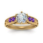 Load image into Gallery viewer, Beautiful Filigree 6 Prong Diamond Ring
