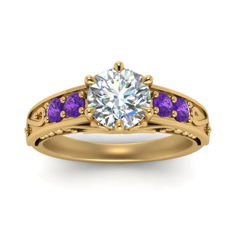 beautiful-filigree-6-prong-diamond-engagement-ring-with-violet-topaz-in-yellow-gold-FD9143RORGVITOANGLE5-NL-YG.jpg?v=1759984480