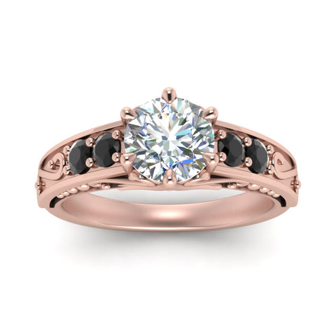 beautiful-filigree-6-prong-engagement-ring-with-black-diamond-in-rose-gold-FD9143RORGBLACKANGLE5-NL-RG.jpg?v=1759925722