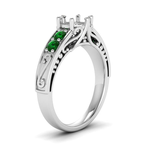 beautiful-filigree-6-prong-semi-mount-diamond-engagement-ring-with-emerald-in-white-gold-FD9143SMRGEMGRANGLE2-NL-WG.jpg?v=1749625337