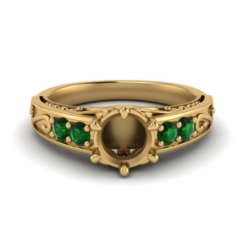 beautiful-filigree-6-prong-semi-mount-diamond-engagement-ring-with-emerald-in-yellow-gold-FD9143SMRGEMGR-NL-YG.jpg?v=1749625337