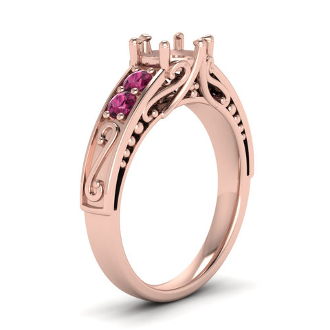 beautiful-filigree-6-prong-semi-mount-diamond-engagement-ring-with-pink-sapphire-in-rose-gold-FD9143SMRGSADRPIANGLE2-NL-RG.jpg?v=1759983000