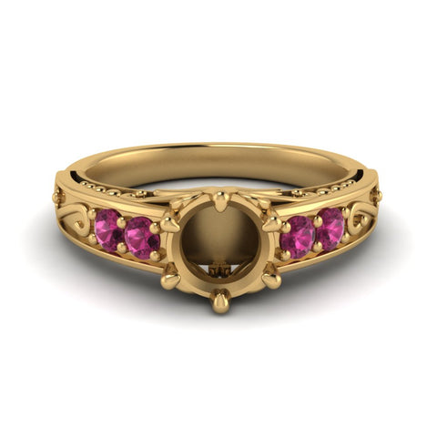 beautiful-filigree-6-prong-semi-mount-diamond-engagement-ring-with-pink-sapphire-in-yellow-gold-FD9143SMRGSADRPI-NL-YG.jpg?v=1749625337