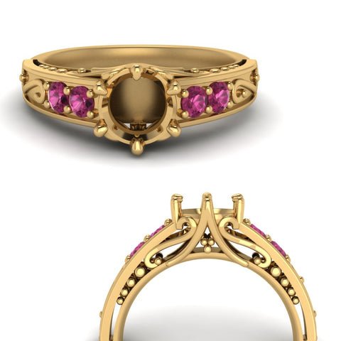 beautiful-filigree-6-prong-semi-mount-diamond-engagement-ring-with-pink-sapphire-in-yellow-gold-FD9143SMRGSADRPIANGLE3-NL-YG.jpg?v=1749625337