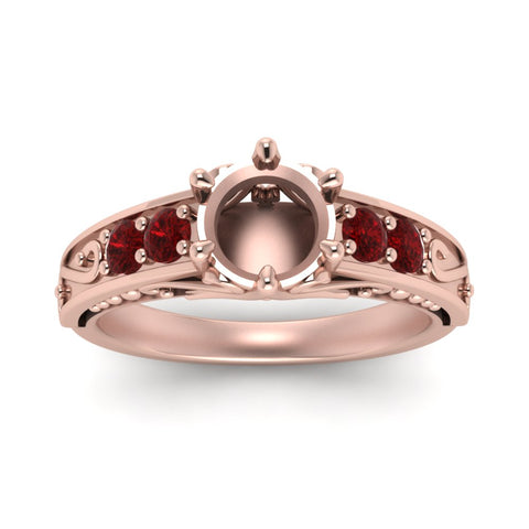 beautiful-filigree-6-prong-semi-mount-diamond-engagement-ring-with-ruby-in-rose-gold-FD9143SMRGRUDRANGLE5-NL-RG.jpg?v=1759983000