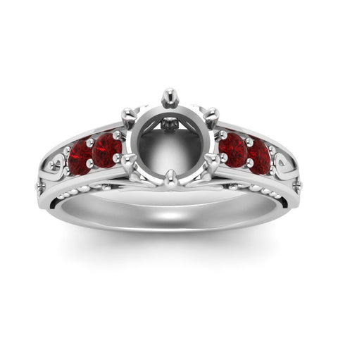 beautiful-filigree-6-prong-semi-mount-diamond-engagement-ring-with-ruby-in-white-gold-FD9143SMRGRUDRANGLE5-NL-WG.jpg?v=1749625337