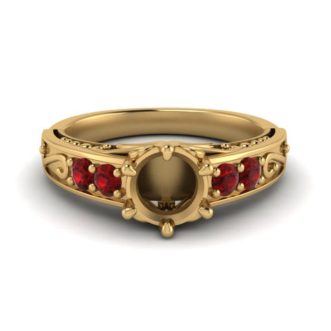 beautiful-filigree-6-prong-semi-mount-diamond-engagement-ring-with-ruby-in-yellow-gold-FD9143SMRGRUDR-NL-YG.jpg?v=1749625338