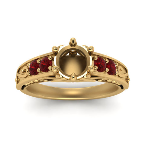 beautiful-filigree-6-prong-semi-mount-diamond-engagement-ring-with-ruby-in-yellow-gold-FD9143SMRGRUDRANGLE5-NL-YG.jpg?v=1749625337