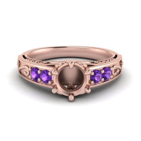 beautiful-filigree-6-prong-semi-mount-diamond-engagement-ring-with-violet-topaz-in-rose-gold-FD9143SMRGVITO-NL-RG.jpg?v=1759983000