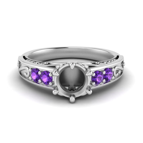 beautiful-filigree-6-prong-semi-mount-diamond-engagement-ring-with-violet-topaz-in-white-gold-FD9143SMRGVITO-NL-WG.jpg?v=1749625337