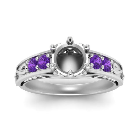beautiful-filigree-6-prong-semi-mount-diamond-engagement-ring-with-violet-topaz-in-white-gold-FD9143SMRGVITOANGLE5-NL-WG.jpg?v=1749625337