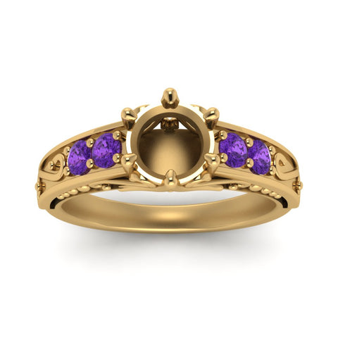beautiful-filigree-6-prong-semi-mount-diamond-engagement-ring-with-violet-topaz-in-yellow-gold-FD9143SMRGVITOANGLE5-NL-YG.jpg?v=1749625337
