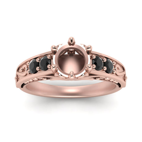 beautiful-filigree-6-prong-semi-mount-engagement-ring-with-black-diamond-in-rose-gold-FD9143SMRGBLACKANGLE5-NL-RG.jpg?v=1759983000