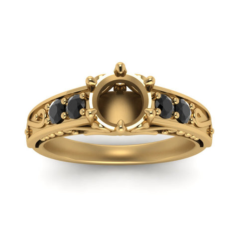 beautiful-filigree-6-prong-semi-mount-engagement-ring-with-black-diamond-in-yellow-gold-FD9143SMRGBLACKANGLE5-NL-YG.jpg?v=1749625338