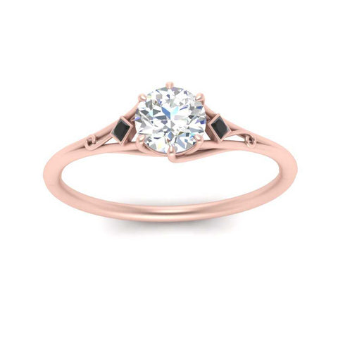 Round Cut Three Stone Engagement Ring