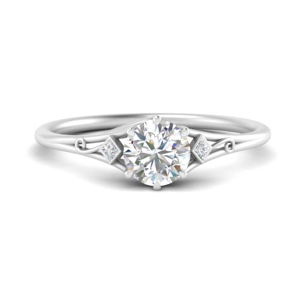 Beautiful Bezel Three Stone Engagement Ring