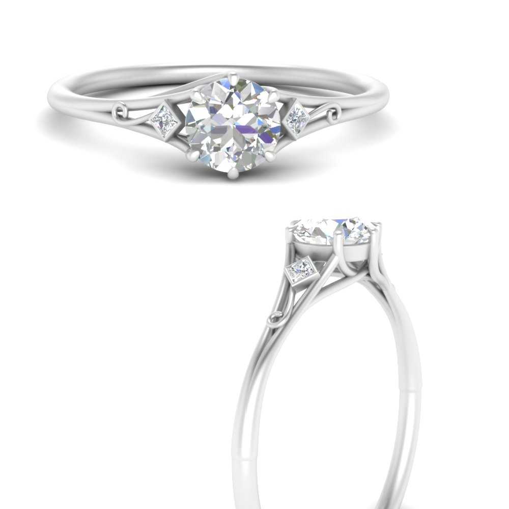 Beautiful Bezel Three Stone Engagement Ring