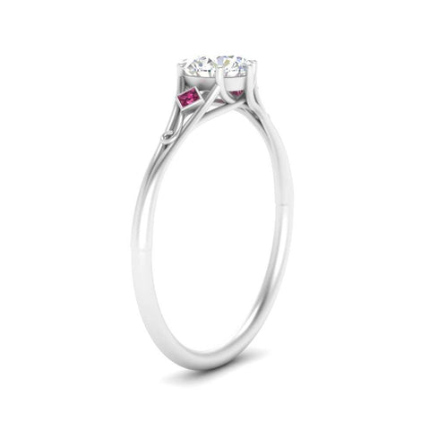 Beautiful Bezel Three Stone Engagement Ring