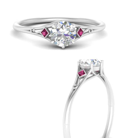 Beautiful Bezel Three Stone Engagement Ring
