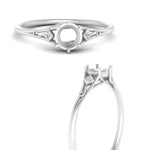 Load image into Gallery viewer, Bezel Three Stone Semi Mount Engagement Ring

